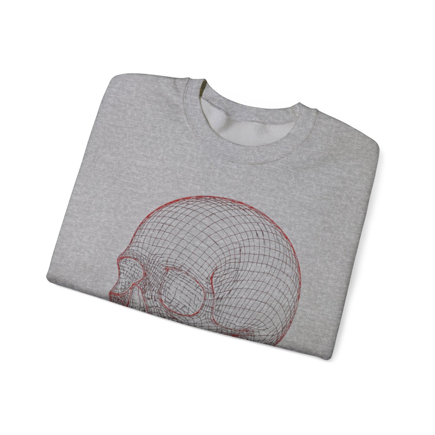 Skull Design Crewneck Sweatshirt, Cozy Unisex Sweatshirt, Vintage Style Apparel, Perfect for Halloween, Art Lover Gift